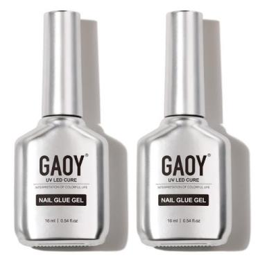 Imagem de Cola de unhas GAOY Gel X 16mL 2 em 1 para unhas de acrílico com camada