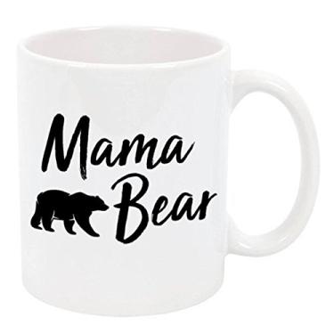 Imagem de Mamãe urso para o dia das mães canecas de chá de café de cerâmica (Mama Bear, 325 ml) PB260