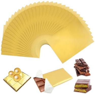 Imagem de Saycker 500 Unidades De Embalagens Para Barras Chocolate, Doces Em Papel Alumínio Dourado Com Fundo Grosso Papel, 15 X 19 Cm, Festas Artesanais Faça Você Mesmo/Barras Chocolate