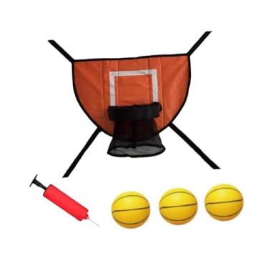 Imagem de menolana Conjunto de cesta de basquete para trampolim, acessórios para trampolim, acessórios macios para jogos de basquete, Basquete Amarelo