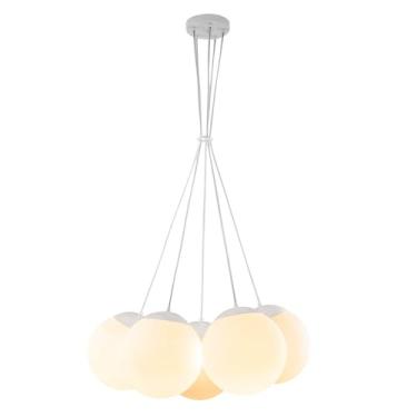 Imagem de Pendente Globb 5 Globos - Vidro Leitoso