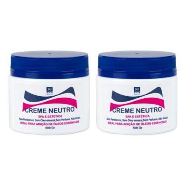 Imagem de Kit 2 Bases Creme Neutro 500gr - Adição Dos Óleos Essenciais - RHR Cos