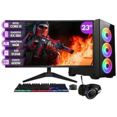 Imagem de PC Gamer Completo BluePC RUSH - Intel Core i5 16GB RAM Radeon RX 580 8