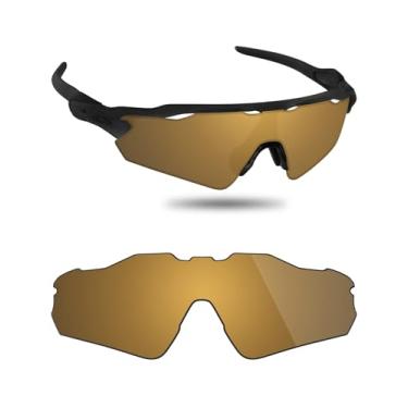 Imagem de Fiskr Lentes de reposição polarizadas anti-água salgada para óculos de sol Oakley Radar EV Path, Bronze dourado - Espelho Anti4s polarizado, 0