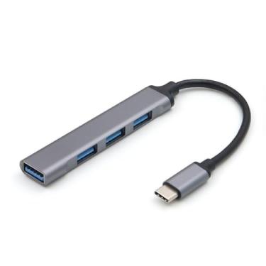 Imagem de Norsimda Hub USB C, hub USB C para USB 3.0, divisor USB ultrafino de liga de alumínio, extensor USB portátil de 4 portas, hub USB para laptop, PC, MacBook, iMac, Surface Pro, Mac Pro, Flash Drive, XPS