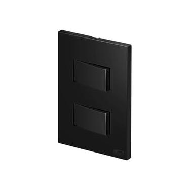 Imagem de Monte Seu Kit de Tomadas e Interruptores Preto Fosco Apagadores de Luz 10 20 A 220 V Duplo Paralelo (Interruptor Duplo Simp+Paralel)