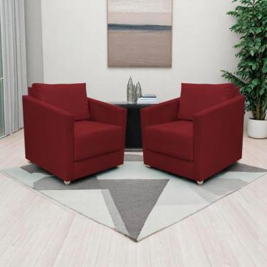 Imagem de Kit 2 Poltronas Decorativa Para Sala Recepção Manicure Consultório Cel