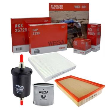 Imagem de Kit De Filtros Montana 2023 A 2024 / Onix 2019 A 2024 / Onix Plus 2019 A 2024 / Tracker 2020 A 2024 - Wega Wkl181