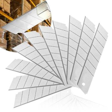 Imagem de Kit Lamina Estilete Fertak Profissional Largo 18mm 100 Unidade