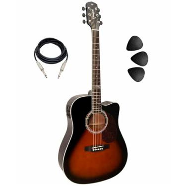 Imagem de Violão Giannini Gf1d Ceq 3ts Tone Sunburst Folk Performance