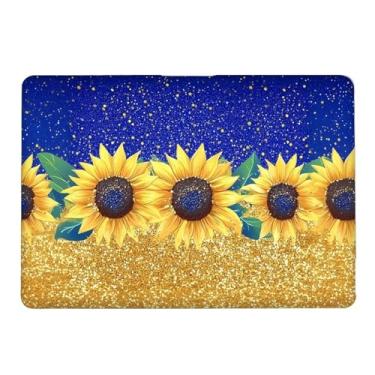 Imagem de Yicomon Compatível com MacBook Air 15 polegadas 2023 M2 2025 M4 chip modelo A2941 A3241, capa rígida de plástico para Mac Air 15 com Touch ID (2023) - azul girassol