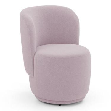 Imagem de Poltrona Orgânica Decorativa Living Molly Bouclê Rosé - Desk Design