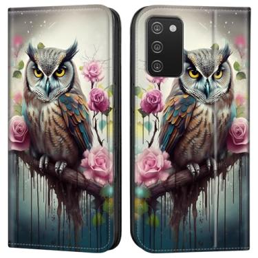 Imagem de Decahouy Capa carteira para Samsung Galaxy A03S - Capa flip de couro PU com fecho magnético, compartimento para cartão e suporte com bloqueio de RFID | Capa interna de TPU à prova de choque + proteção