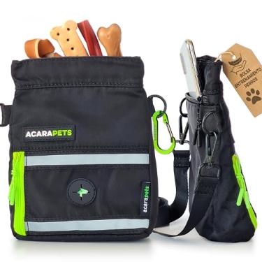 Imagem de ACARAPETS Bolsa de treinamento de cães, alimentos, guloseimas, guloseimas, guloseimas, autofechamento, bolsa dispensadora (rolo de presente), bolso com zíper, mosquetão, reflexiva, à prova d'água.