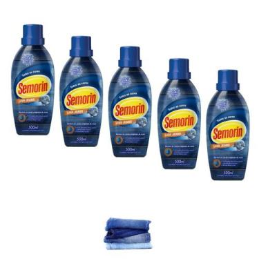 Imagem de LAVADOR LIMPADOR DE JEANS DE TODAS AS CORES SEMORIN Kit 5