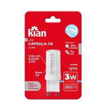 Imagem de Lâmpada led g9 3w 6,5k 127v kian