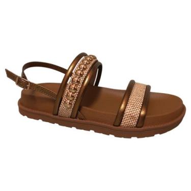 Imagem de Sandália Papete Dakota Feminino Y7822, Rives bronze, Amari palha, 36