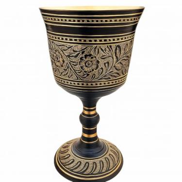 Imagem de Cálice cálice de latão sólido vintage dourado taça romana do rei Arthur beber taça de vinho latão vintage cálice cálice taças de vinho do rei Arthur