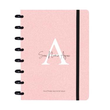 Imagem de Caderno de Discos Flex Inteligente Iscool Personalizado Pequeno Areia Sand Rosa