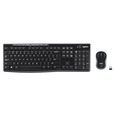 Imagem de Logitech MK270 Combo de teclado e mouse sem fio – teclado e mouse incluídos, conexão sem queda de 2,4 GHz, longa vida útil da bateria, Preto, With Mouse