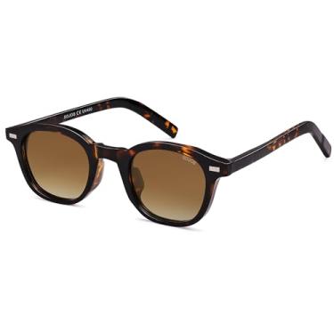 Imagem de SOJOS Óculos de sol quadrados retrô para mulheres e homens, óculos de sol vintage com proteção UV SJ2316, Grau tartaruga/marrom, Middle