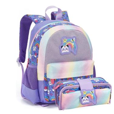 Imagem de Mochila Costas Infantil Casual Com Estojo Escolar Passeio