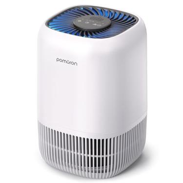 Imagem de POMORON Purificadores de ar para quarto, casa, limpador de filtro de ar com esponja de fragrância, filtro HEPA verdadeiro H13 para fumaça, alergias, pólen, pelos de animais de estimação, odor, poeira