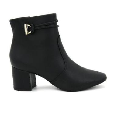 Imagem de Bota Via Uno 17205 Salto Alto Grosso Cano Curto Feminino-Feminino