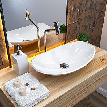 Imagem de Kit Cuba L45 C/Torneira Link 1062 Metal + Válvula 1'' (2,6cm) Branca