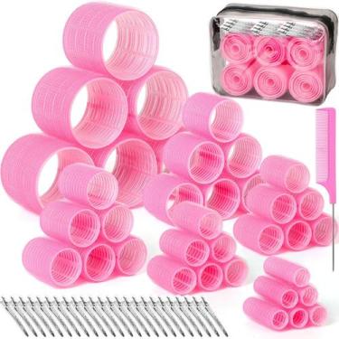 Imagem de Rolinhos de cabelo Tetutor 62 peças para mulheres, 6 tamanhos e mais a
