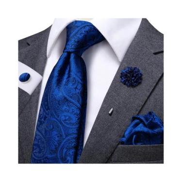 Imagem de Gravata de Seda Azul Clara para Casamento - 8,5cm - Hi-tie, N, 1435, X