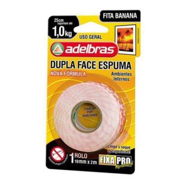 Imagem de Fita Dupla Face Espuma Fixa Pro 1,5 mm. - 19 mm. x 2 m. Adelbrás - Ade