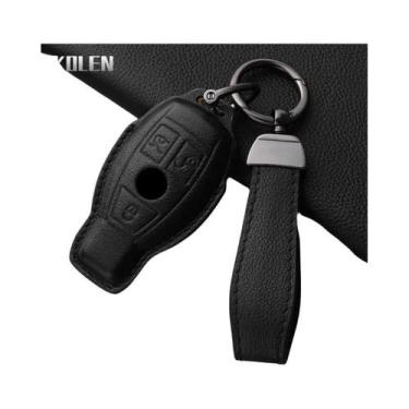 Imagem de Capa De Chave De Carro Em Couro Genuine Mercedes Benz Para Classe a B 