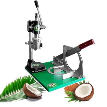 Imagem de KKSOUFX MáQuina De Descascar E Abrir Coco, Furadeira Para Coco Fresco, DiâMetro Interno De 5,9", Furadeira Manual + Base De FundiçãO Em AçO InoxidáVel