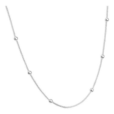 Imagem de Corrente Bolinha Veneziana V12 50cm Com 2,1gr - Loja das Pratas
