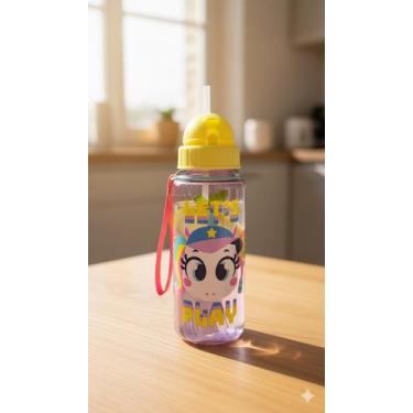 Imagem de Garrafa Infantil Puket Tritan Unicórnio Tenis Play Lavanda