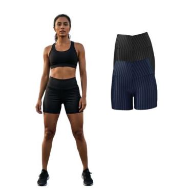 Imagem de Kit Com 2 Short Legging 3D Academia Fitness Feminino - Sunset Concept,