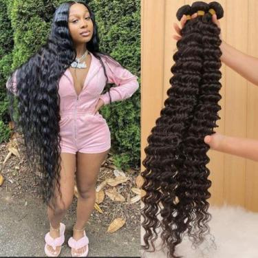 Imagem de Pacotes de cabelo Beafay Hair Brazilian Deep Wave 3 Pacotes 22-26