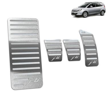 Imagem de Descanso Pedaleira Manual Aço Inox Jac J6 2011 A 2016 Prata