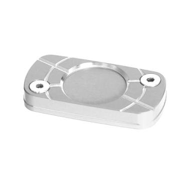 Imagem de Tampa do reservatório de fluido de freio dianteiro Monkey compatível com Monkey 125 CT125 Trail 125 DAX ST125 Acessórios de motocicleta Tampa do tanque de óleo do freio dianteiro (prata)