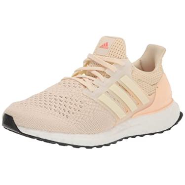 Imagem de adidas Tênis feminino Ultraboost 1.0, Ecru Tint/Ecru Tint/Semi Coral Fusio, 34