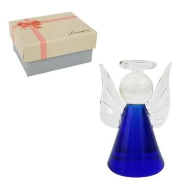 Imagem de Bibelô Anjinho de Murano Laradore Azul Com Caixa Presente