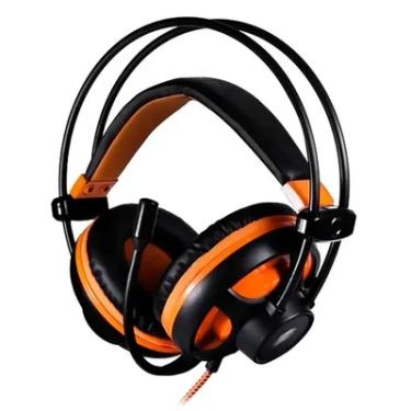 Imagem de Headset Gamer OEX Argos, Som Surround 7.1, USB, Preto/Laranja - HS417