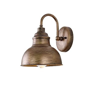Imagem de Luminária de parede externa industrial retrô IP65 à prova d'água e à prova de ferrugem, luminária de parede com corpo de alumínio fundido de cabeça única, luminária de parede para pátio, jar