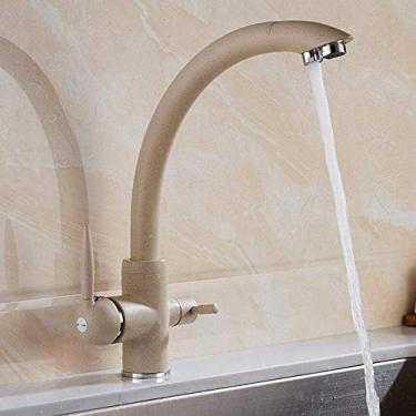 Imagem de wang hao shop Torneiras, torneiras de pia de cozinha, torneira de cozinha moderna, torneiras de filtro de água de 3 vias, torneira misturadora de pia de cozinha, torneira misturadora pura, alavanca