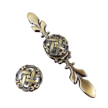 Imagem de CXYFQUUK Puxadores de ferragens para móveis, armários de cozinha, portas deslizantes, maçanetas redondas, gaveta, guarda-roupa, puxadores de empurrar 2 peças (37 mm)