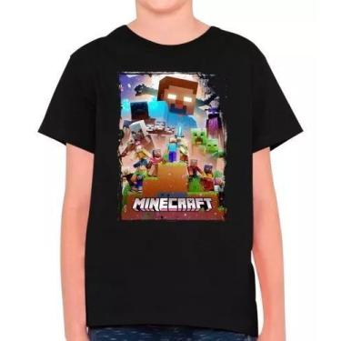 Imagem de Camisa Minecraft Jogo Filme Gamer Infantil E Masculina M28 100% Algodã