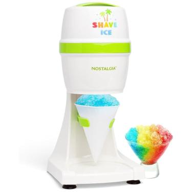 Imagem de Máquina de Raspadinha Elétrica Inclui Cone Reutilizável e 2 Moldes, Branca, 110v, NOSTALGIA ESHVICE2HSI, Branco