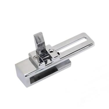 Imagem de Fechadura de porta de armário sem perfuração, fechadura de porta deslizante, trava de exibição de armário de vidro (prata)