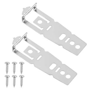 Imagem de 2 peças de suporte de montagem para lava-louças, universal WD01X27759 clipes de montagem de lava-louças com parafusos ajustáveis sob clipes para GE